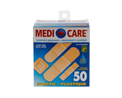 MEDI-CARE/AID 60pk/50pk Plastic Bandages - 60/50pk