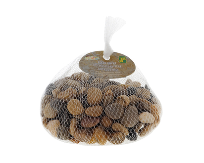 River Rocks in a Black Net Bag - 1kg
