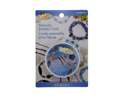 Stretchy Jewelry Cord On A Card - 5m