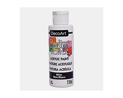 4oz Crafter's Acrylic Paint - White - 118ml