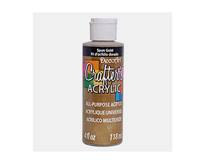 4oz Crafter's Acrylic Paint/Spun Gold - 118ml