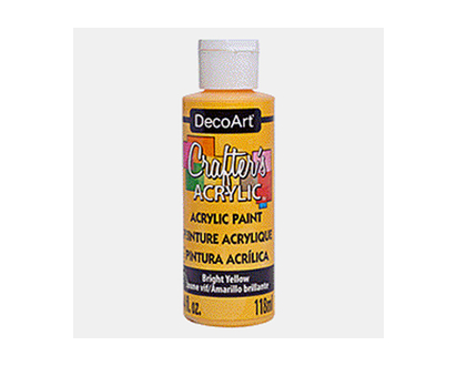 4ozCrafter'sAcrylicPaint-BrightYell - 118ml