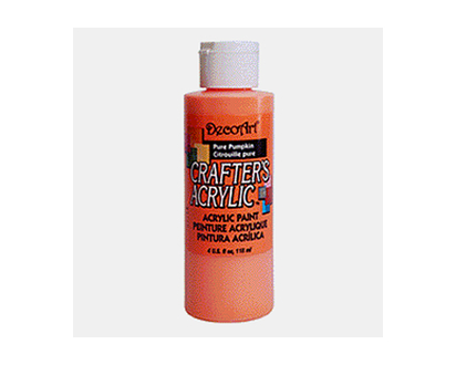 4oz Crafter's Acrylic Paint-Pure Pumpkin - 118ml