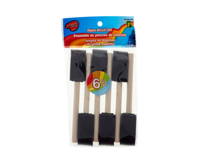 CRAFTS 6/8pk Foam Brush - 6pk