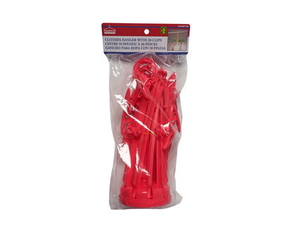 Clothes Hanger With 20 Clips