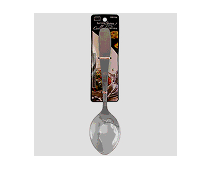 Stainless steel serving spoon - 9", 2mm thick