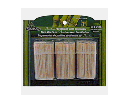 BOOBAM 3pk Toothpicks Plastic Container - 3x200ct