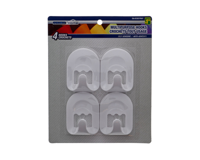 Self-Adhesive Utility Hooks - Assorted