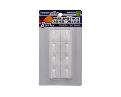 Self-Adhesive Hooks - 8ct/pc.
