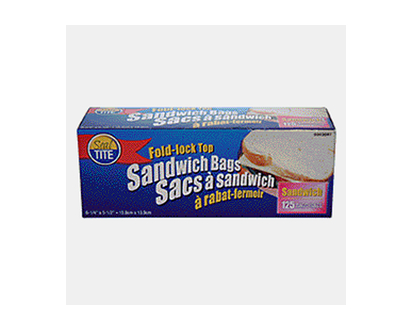 FoldLockTopSandwichBagsAsstBrands - 100 ct-16.5x14cm