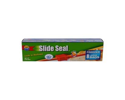 SLIDE SEAL Large Freezer Bags - Large- 27x28cm-8ct
