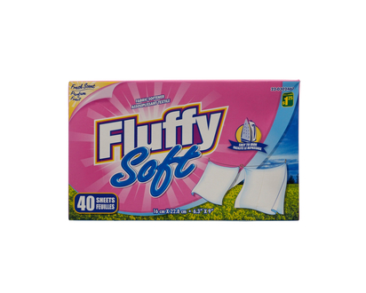 FLUFFY SOFT 40ct Dryer Sheets - 16cmx22.8cm