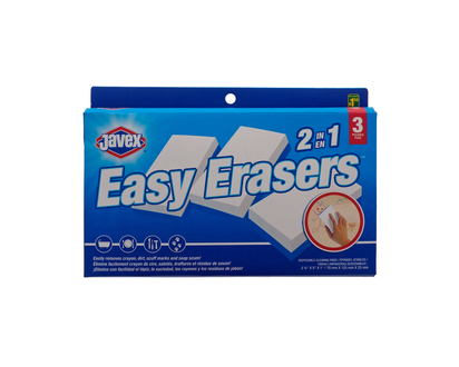 JAVEX 3pk Two-Sided Easy Eraser Sponges - 3pk