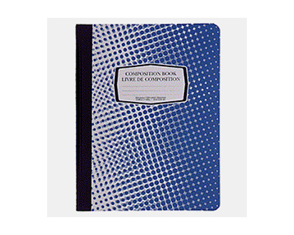 Composition Book Assorted Styles - 180p., 90 sheet, 55gsm, 7.5"x9.75"