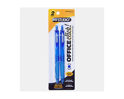 STUDIO Pqt 2 Stylos rétractables - Pqt 2