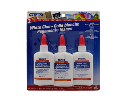STUDIO White Glue-3 Bottles - 2oz.