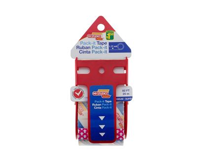 STUDIO Pack-it Tape w/Dispenser - 2" x 25M