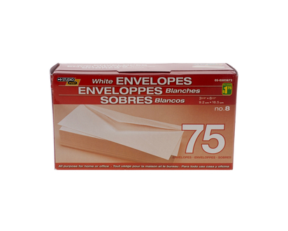 STUDIO POST 75 mx #8 Enveloppes blanches - 75's