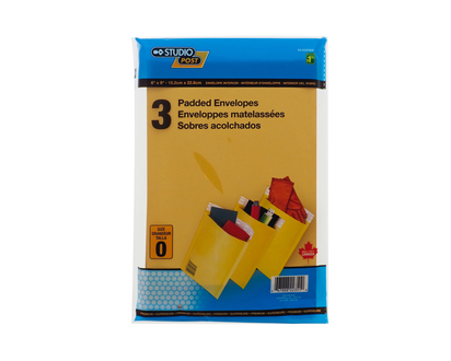 STUDIO 3pk Padded envelopes - 6"x 9"