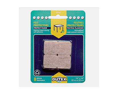 DUTEX Self-Adhesive Felt Protectors - 7/8"x7/8"