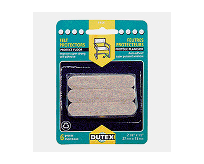 DUTEX Self-Adhesive Felt Protectors - 2-5/8"x1/2"