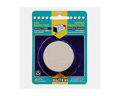 DUTEX 1 7/8" Self-Adhesive Felt Pads - 1-7/8"