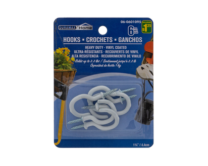 DURAMAX 6pcs Multi-Purpose Hooks - 6ct