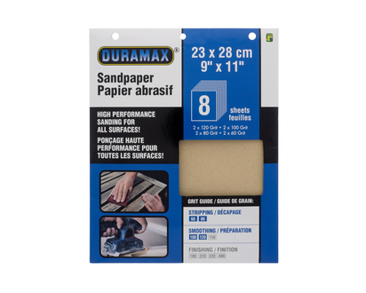 Package of Sandpaper (Assorted) - 9"x11"