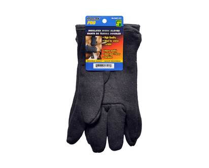 Brown Cotton Gloves w/Red Lining
