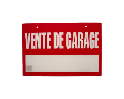 Enseigne Vente Garage