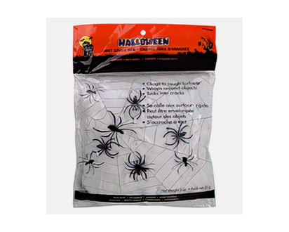Halloween-Fils d'Araignee +4 araignées