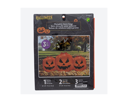 Halloween-Pk of 3 Leaf Bags - 2 Styles