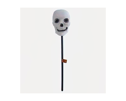 Halloween - Skull on a Black Stick - 19"