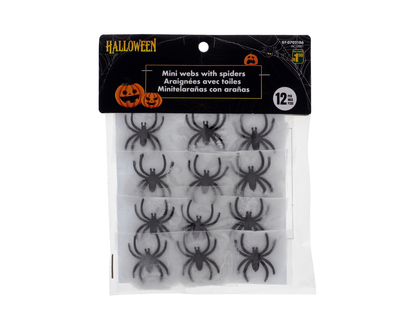 12 Mini Spider Webs - 12pk