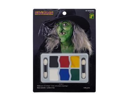 Halloween-6 Cream Make-Up w/2 applicator