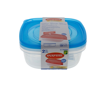 Square Storage Containers, 2pc - 1.1L
