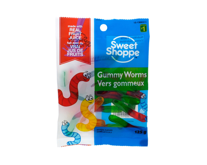 FRUITEE GUMMEE Gummy Worms - Asst - 125g