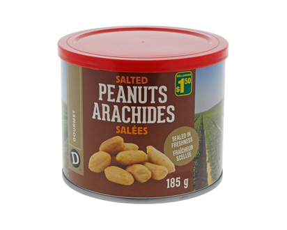FAMOUS 185g Salted Peanuts in a Can - 185g