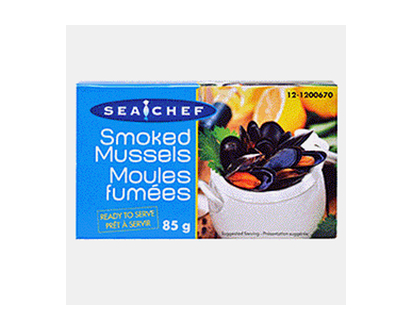 SEA SHEF 85g Smoked Mussels Asst Brands - 85 g.