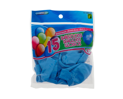 20mcx/12" Ballons - Bleu - Pqt 20/12po