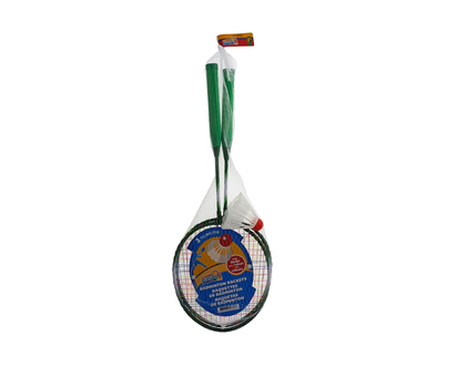 Raquettes de badminton en métal, 2pc - 18"