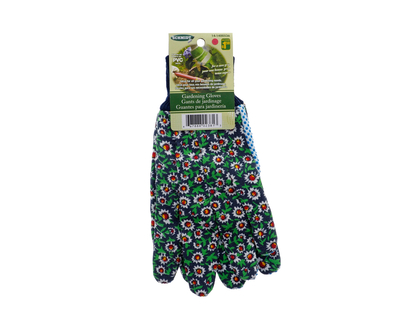 Floral Cotton Garden Gloves - Cotton -9"