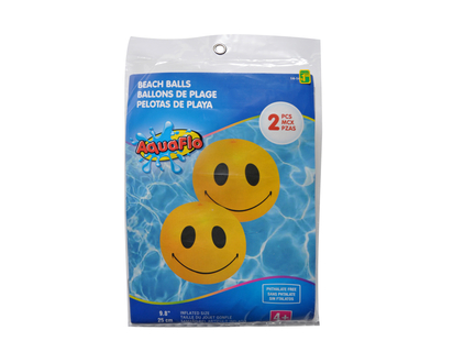 Inflatable 6 Sided&Smiley Beachball, 2pc - 16"