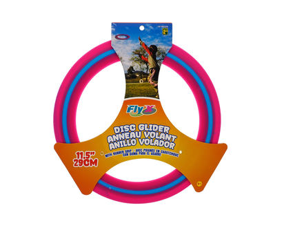Assorted Flying Ring with Rubber Grip - 11.5"