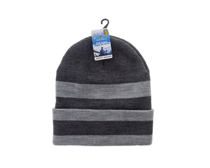 Men's Knit Tuques w/cuff Striped Colours