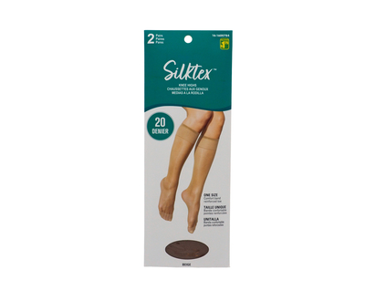 2 Pair Pack Nylon Knee Highs - Unique
