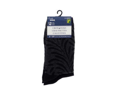 Jacquard Crew Socks, 2pr - 9-11
