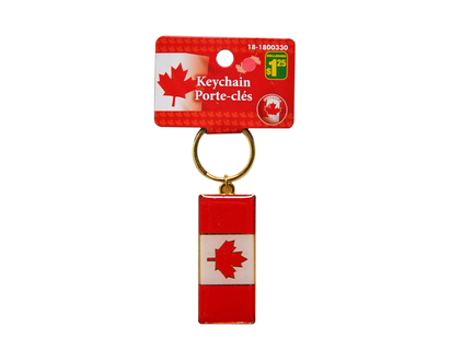 Canada rectangular Metal Key Chain - 3"