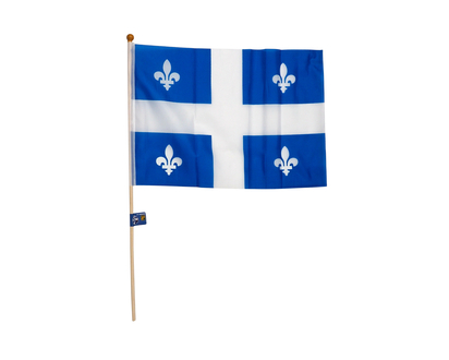 Drapeau québec avec pignon - 12"x 18"