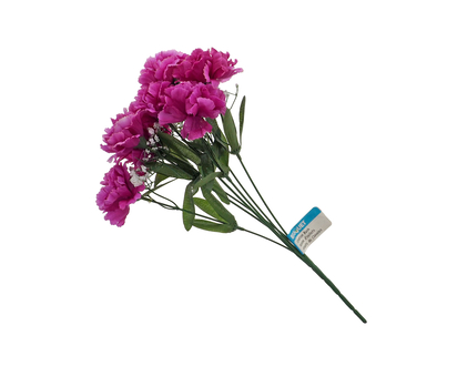 Plastic Carnation Bush, Assorted